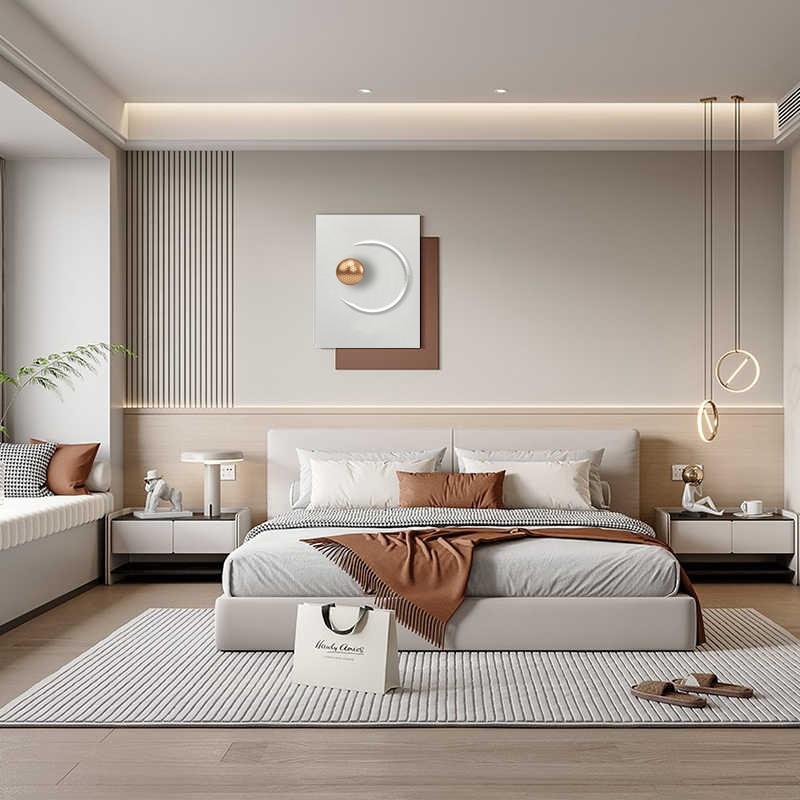 客厅装饰画简约立体高档走廊过道抽象挂画玄关样板间壁画浮雕无框