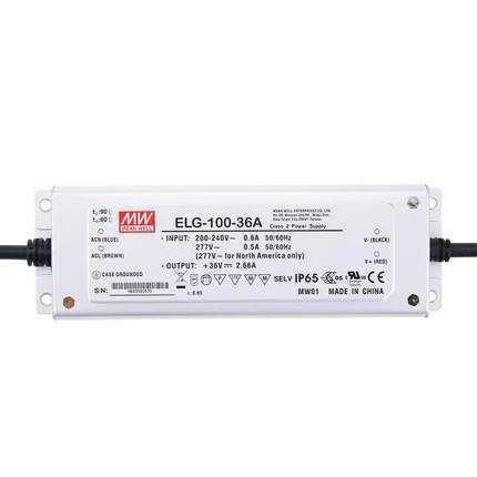 明纬开关电源ELG-100-2424V4A/36V2.66A三合一调光亮化照明