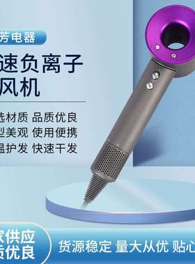 厂家供应无叶空心紫色电吹风机家用负离子护发大功率发廊吹风筒