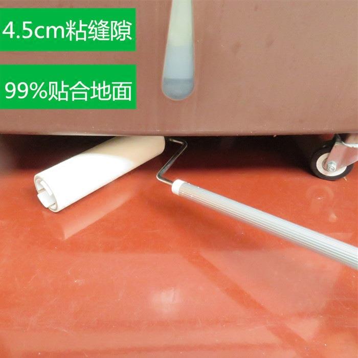 地板粘毛器加长伸缩杆除尘器粘尘纸替换卷纸通用地毯宠物粘毛新款