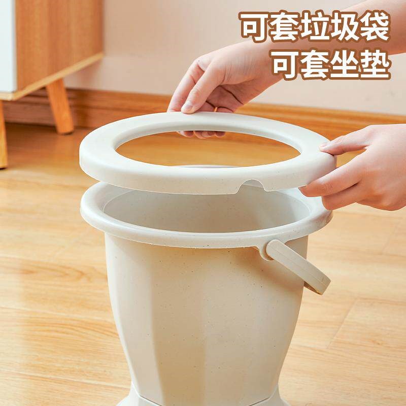 日本进口成人孕妇儿童起夜女可坐痰盂尿桶尿壶加厚带手提家用马桶