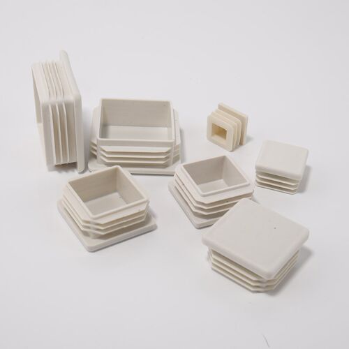 白色不锈钢方管堵头25X30X40X50内塞管塞盖帽封口封头盖塑料脚垫