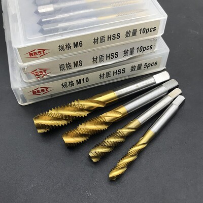 包邮 BEST百斯特镀钛螺尖丝锥 涂层先端丝攻 镀钛螺旋丝锥 M2-M20