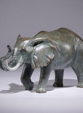 黄铜摆件《吉象》家居饰品 铜工艺品 客厅酒柜大象装饰品乔迁礼品
