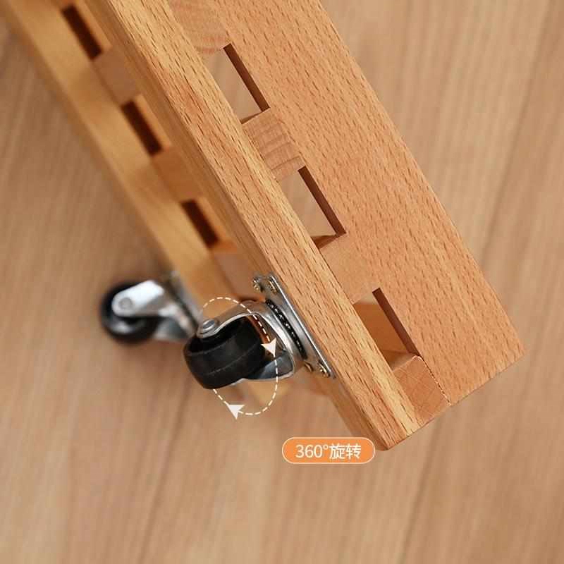 电脑主机托架子台式可移动散热底座全实木机箱托盘收纳置物架榉木