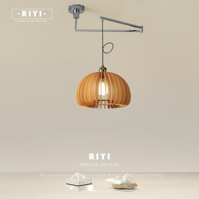 现代创意轻奢南瓜餐厅吊灯民宿书房吧台可摇臂伸缩移位床头卧室灯