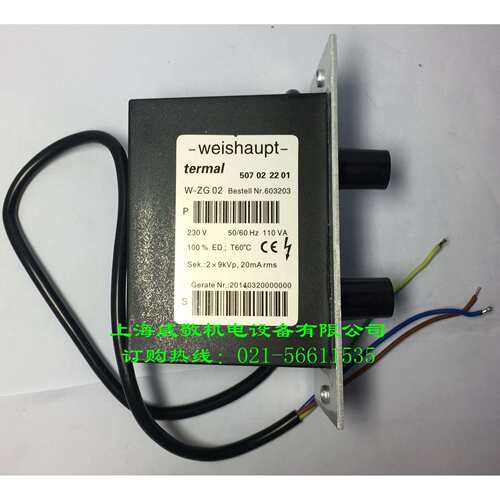 威索（Weishaupt）双极点火变压器W-ZG02 2*9KV 20mA燃烧机配件