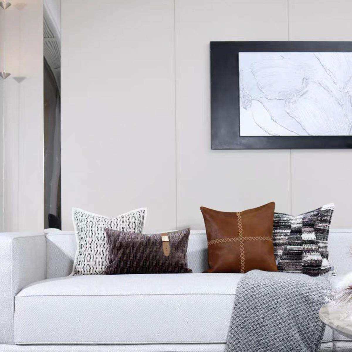 样板房抱枕轻奢简约现代软装沙发客厅靠垫方枕样板间酒店抱枕