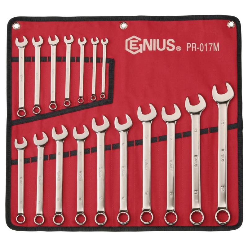 天赋（GENIUS）PR-017M工具17件套精抛光公制两用扳手进口 现货
