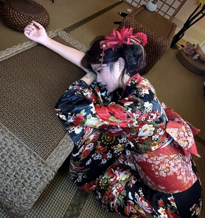 地狱少女cos阎魔爱华丽原版振袖和服大全套现货供应