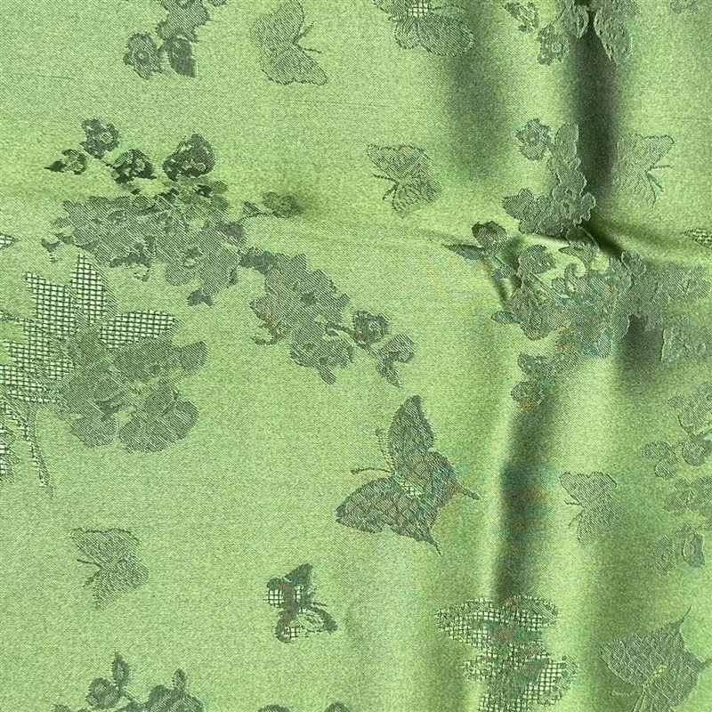 [4号]高品质丝绸红云纱香云纱提花薯莨真丝面料