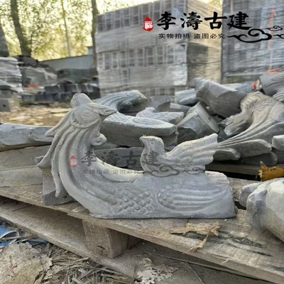 古建翘角屋脊翘角青瓦飞檐翘角正脊博古脊兽仿古