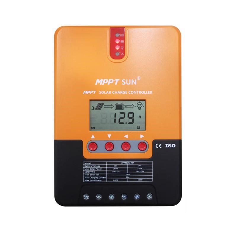 易科mppt太阳能控制器锂电池充电器全自动12v24v带蓝牙40a30a20a