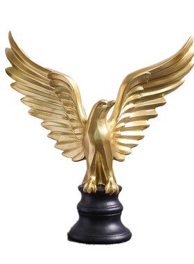 雄鹰展翅摆件客厅酒柜装饰品客厅摆件办公室桌老板工艺品开业礼物