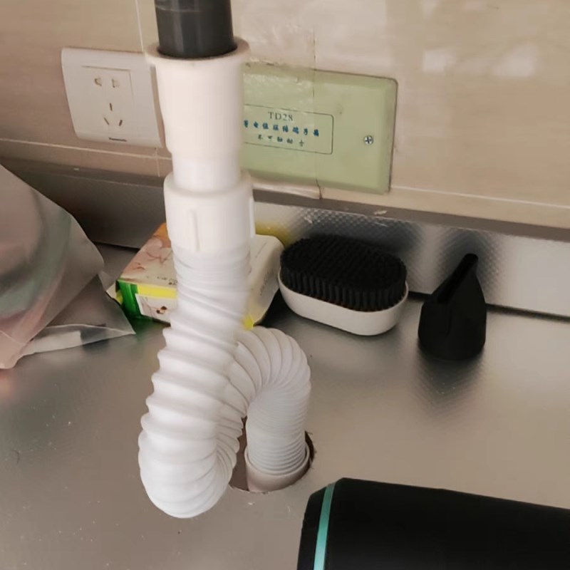 洗漱台手盆下水管浴室柜加长面盆软管排水管防臭拖把池S弯下水道