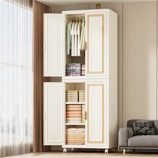81cm可折叠成人衣橱双开门收纳柜衣服整理储物柜加厚儿童衣柜