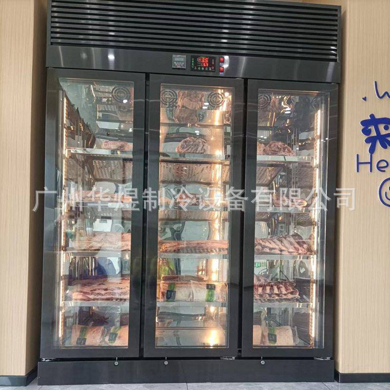 三门黑色身牛肉柜牛肉牛排排酸柜湿式熟成柜和牛冷柜保鲜冷藏柜