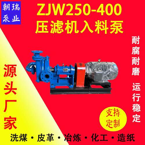 ZJW250-400压滤机入料泵浮选机喂料泵沙水分离器炉渣收回机压滤机