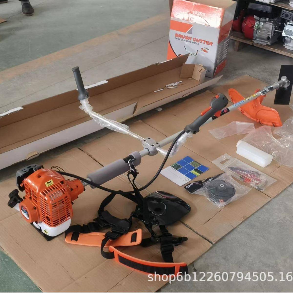 汽油割草机二冲程背负式小型割灌机多功能农用汽油除草收割稻机