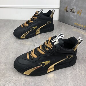 秋冬新款时尚运动休闲鞋韩版百搭包底老爹鞋厚底板鞋网红潮流男鞋