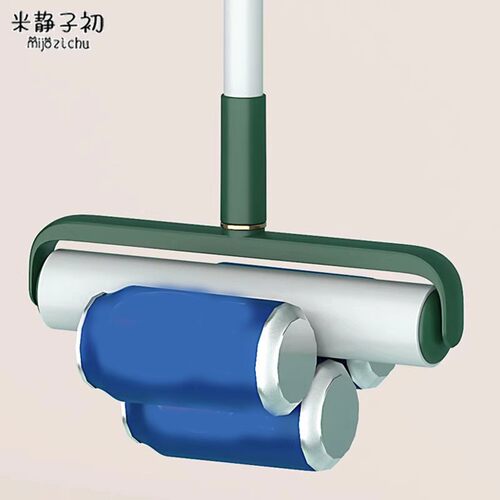 长杆滚筒粘毛器滚刷猫毛吸头发神器滚轮筒家用地板沾除黏可撕式纸
