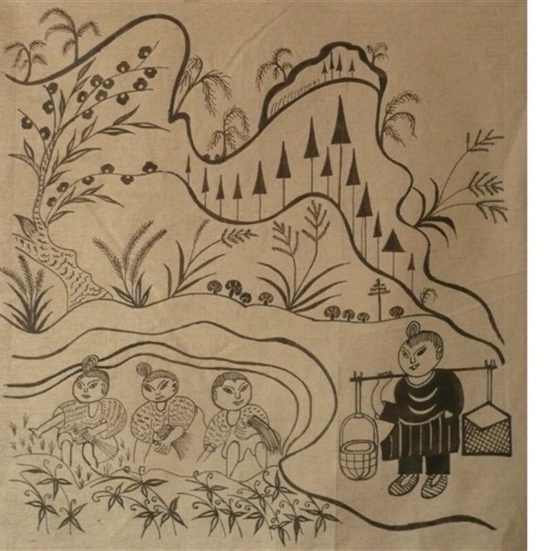 黔东南苗族蜡染蜡画 少数民族特色手工艺 蜡画订制 旅游产品订制