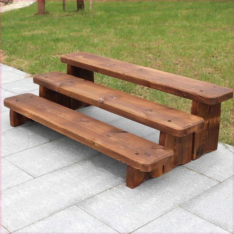 花园碳化实木阶梯花架阳台庭院木制台阶多层增高花器肉肉绿植架子,鲜花速递/花卉仿真/绿植园艺,花架,淘宝优惠券,粉丝福利购,淘宝优惠卷