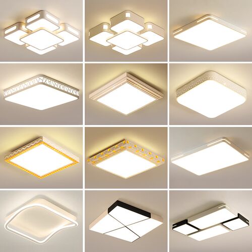 中山Led吸顶灯主卧室灯具现代简约超薄正方形Q书房间客厅餐厅阳台