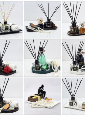 浴室摆件样板间洗漱台台面托盘套装样板房洗手池S装饰品化妆室配