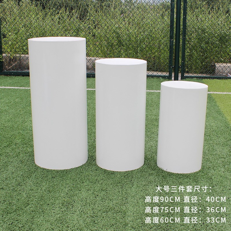 婚庆道具新款摆件铁艺圆柱甜品台展示架柱子订婚宴圆筒立柱装饰