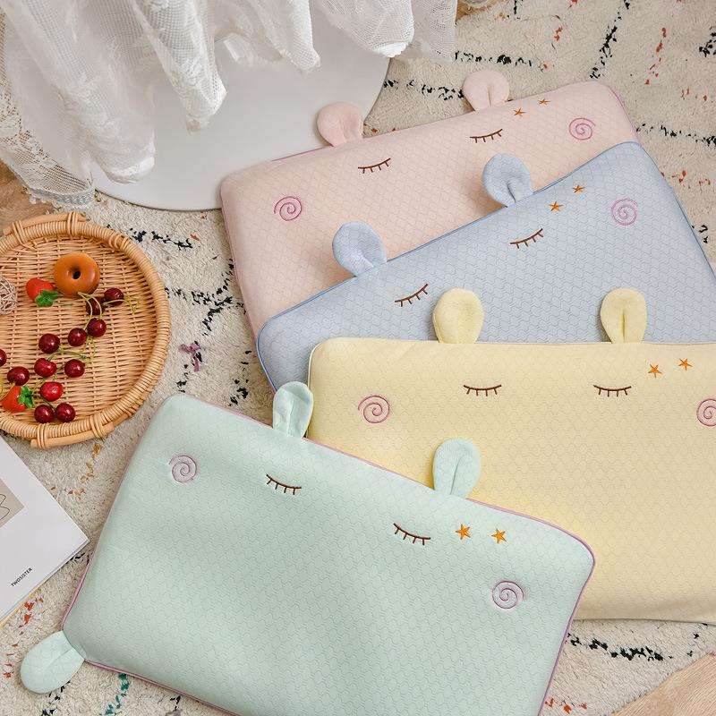 可爱儿童零压力记忆枕头婴幼儿宝宝小枕芯针织慢回弹护颈枕可拆洗