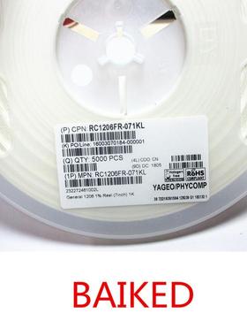 YAGEO 贴片电阻 RC1206FR-071KL 1206 1K 1% 1001 拍1=5000只