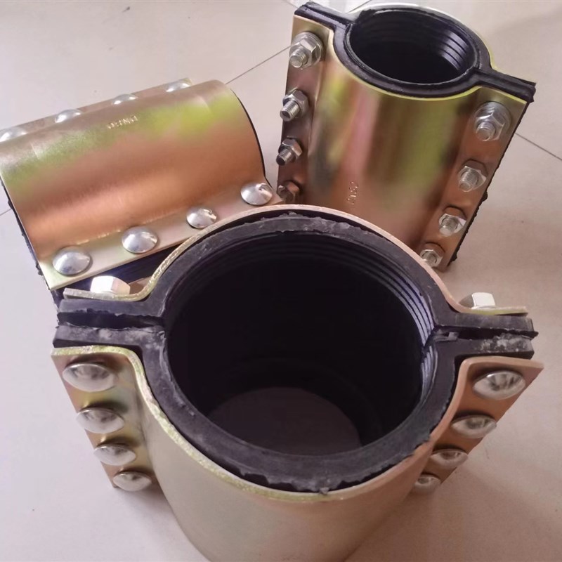 钢板哈夫节管道抢修节PVC补漏器抱箍PE管快速接头PPR堵漏器30厘米