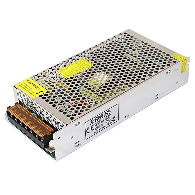 5V12V24V双组输出电压开关电源60W120W200W两组双路输出直流电源