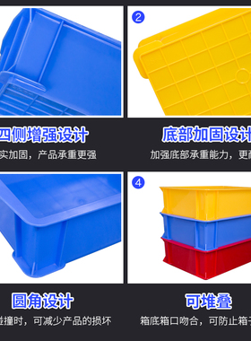 周转箱零件盒物料盒收纳盒配件箱塑料盒胶框五金工具盒长方形包邮