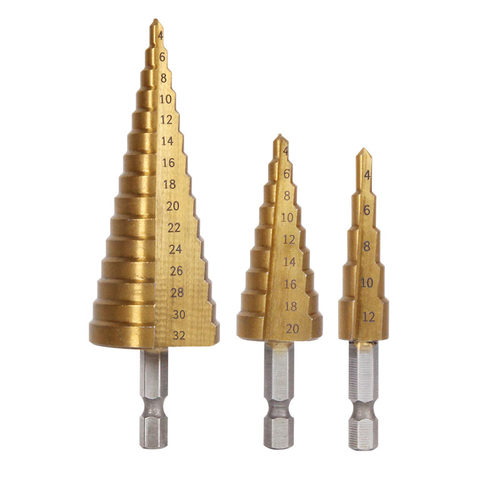 宝塔钻头万能打孔阶梯性锥形钻头开孔器不锈钢金属石材多功能扩孔