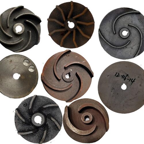 轴孔12/15/18WQ无堵塞污水泵配件4/8/2/6叶开式水叶1.5-4KW叶轮片