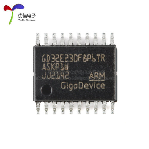 原装GD32E230F8P6TR TSSOP-20 ARM Cortex-M23 32位微控制器-MC