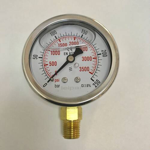 防震压力表 直径68mm (背后外壳直径61mm)压力 0-250bar 3500psi