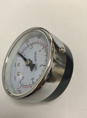 轴向压力表 直径60mm 压力10bar 140psi 螺纹G1/4 55度x19牙 平牙