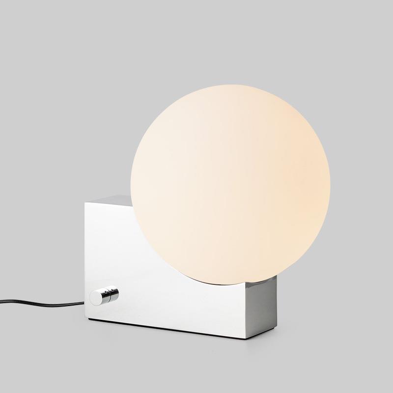 北欧简约卧室床头书桌可调光圆形玻璃台灯包豪斯复古圆球几何灯具