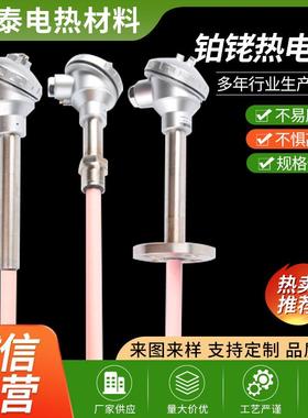 S型铂铑热电偶WRP-130/0-1600度高温刚玉管热电偶B/R型温度传感器