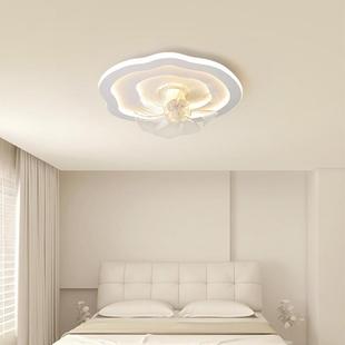 2025新款 卧室灯现代简约北欧智能摇头餐厅房间电扇一体吸顶灯灯具