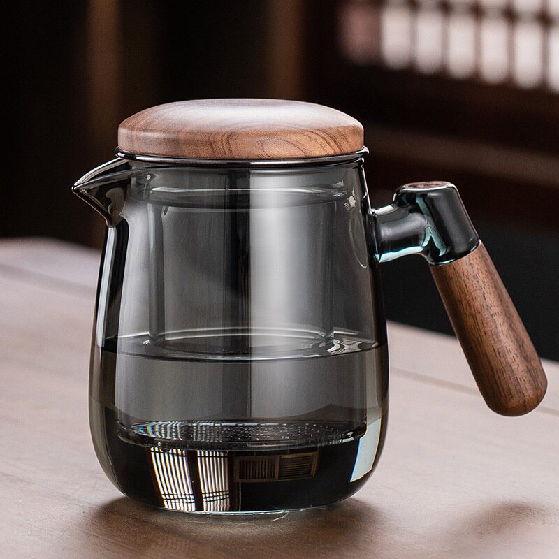 兴梵玻璃冲茶f器茶水分离泡茶壶耐高温全玻璃内胆过滤花茶杯红茶
