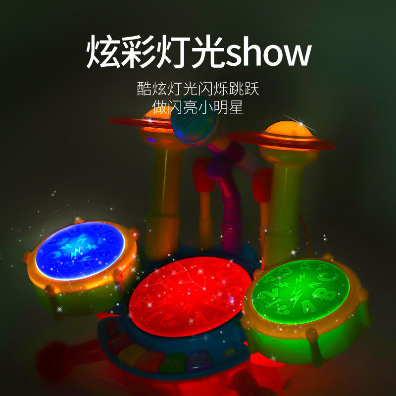 儿童打鼓玩具打击乐器6个月宝宝手敲打鼓手拍N鼓婴幼儿2小鼓1一3