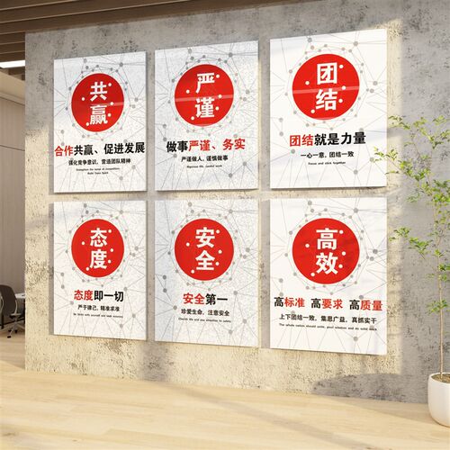工厂车间c墙贴安全生产团队激励志标语挂画办公室墙面装饰企业文