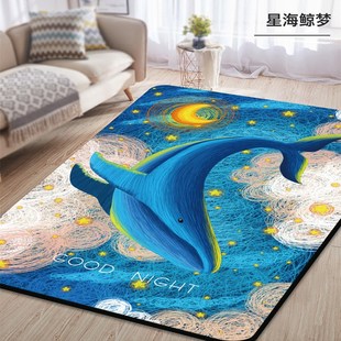 加宽加厚印花双人瑜伽垫 隔音防滑儿童爬行垫 大尺寸现货健身地垫