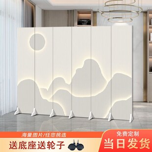 新疆包邮中式屏风l隔断墙饭店包间移动折叠办公室会议室简易遮挡