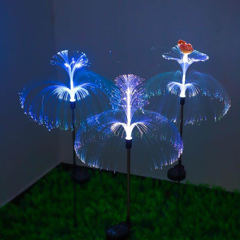 跨境户外防水太阳能草坪水母灯花园景观太阳能地插led庭院装饰灯