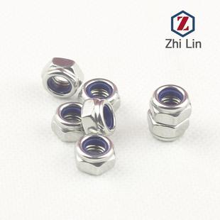 不锈钢304尼龙防松螺母加厚 厂家直销 DIN982不锈钢尼龙螺母加高